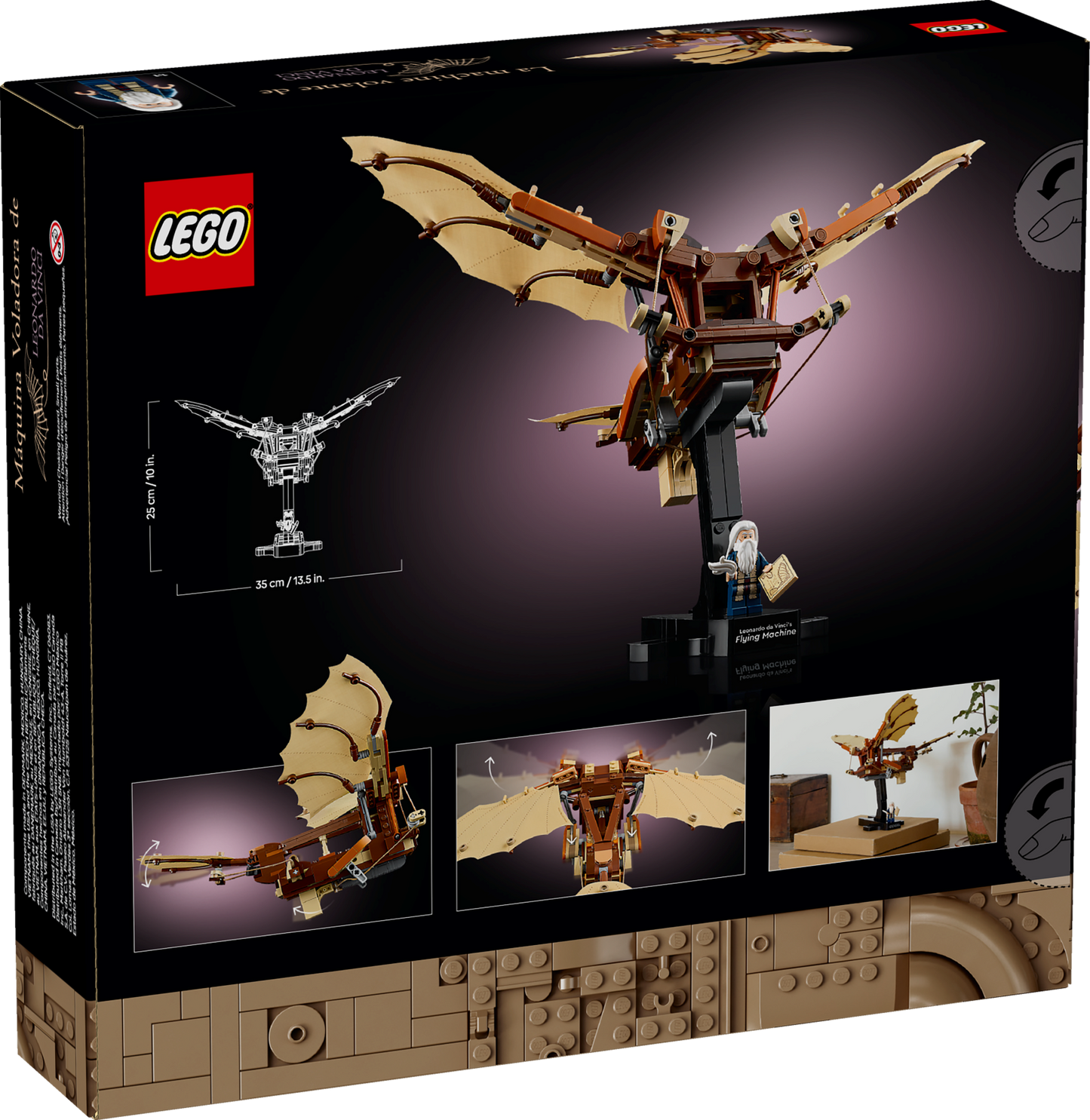 LEGO Leonardo da Vinci’s Flying Machine 10363 Icons back of box