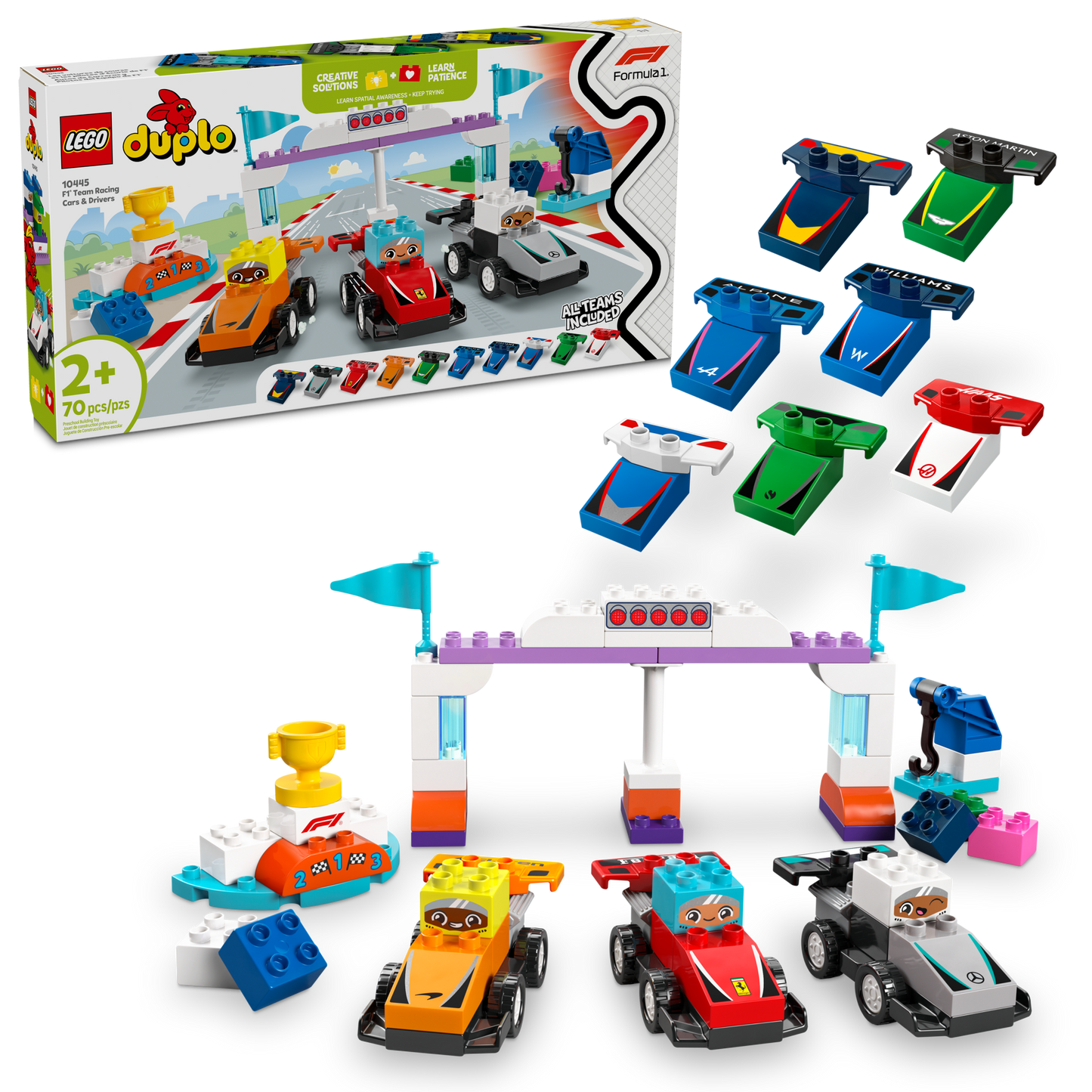 LEGO DUPLO: F1 Team Race Cars & Drivers (10445)