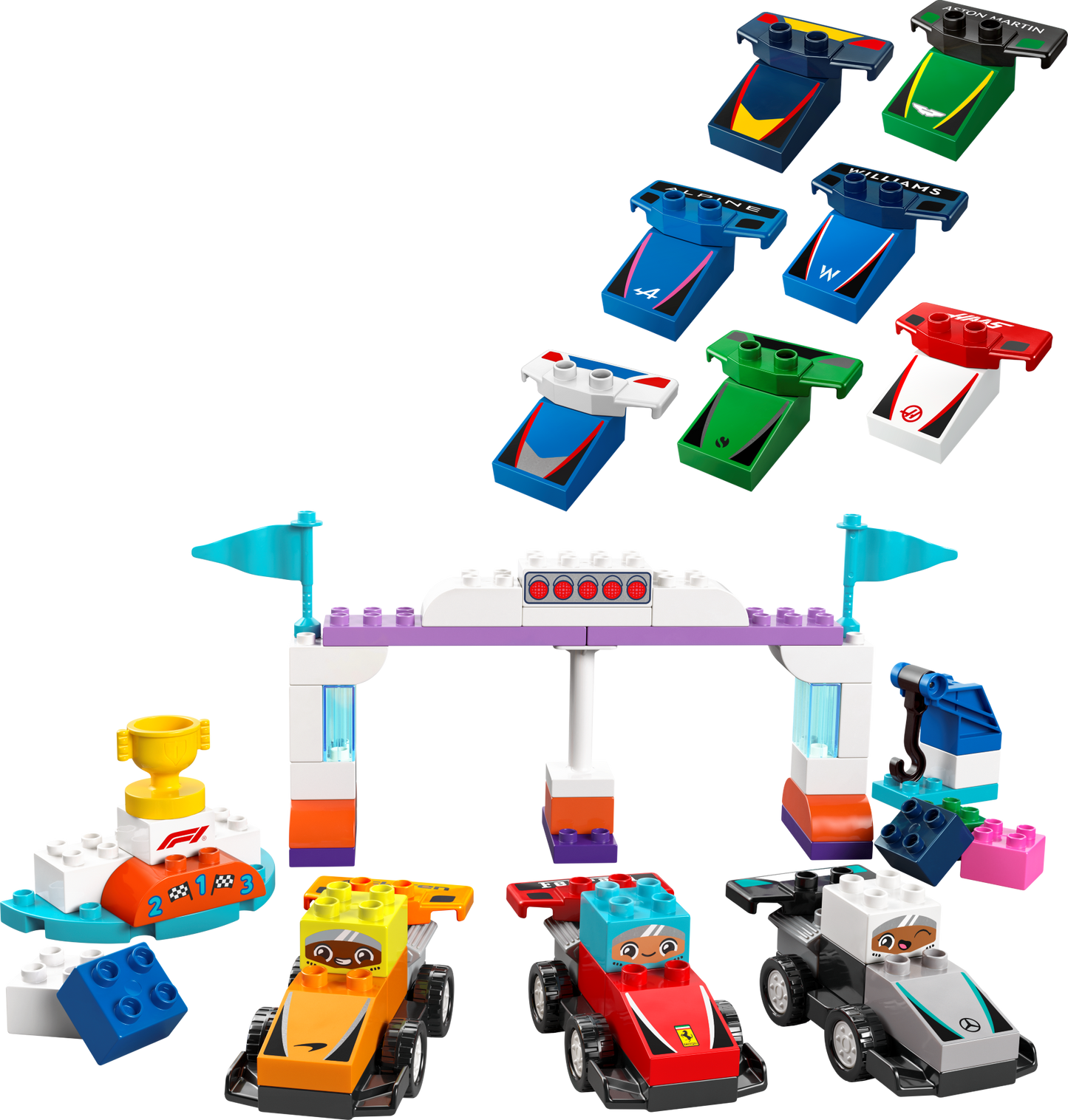 LEGO DUPLO: F1 Team Race Cars & Drivers (10445)
