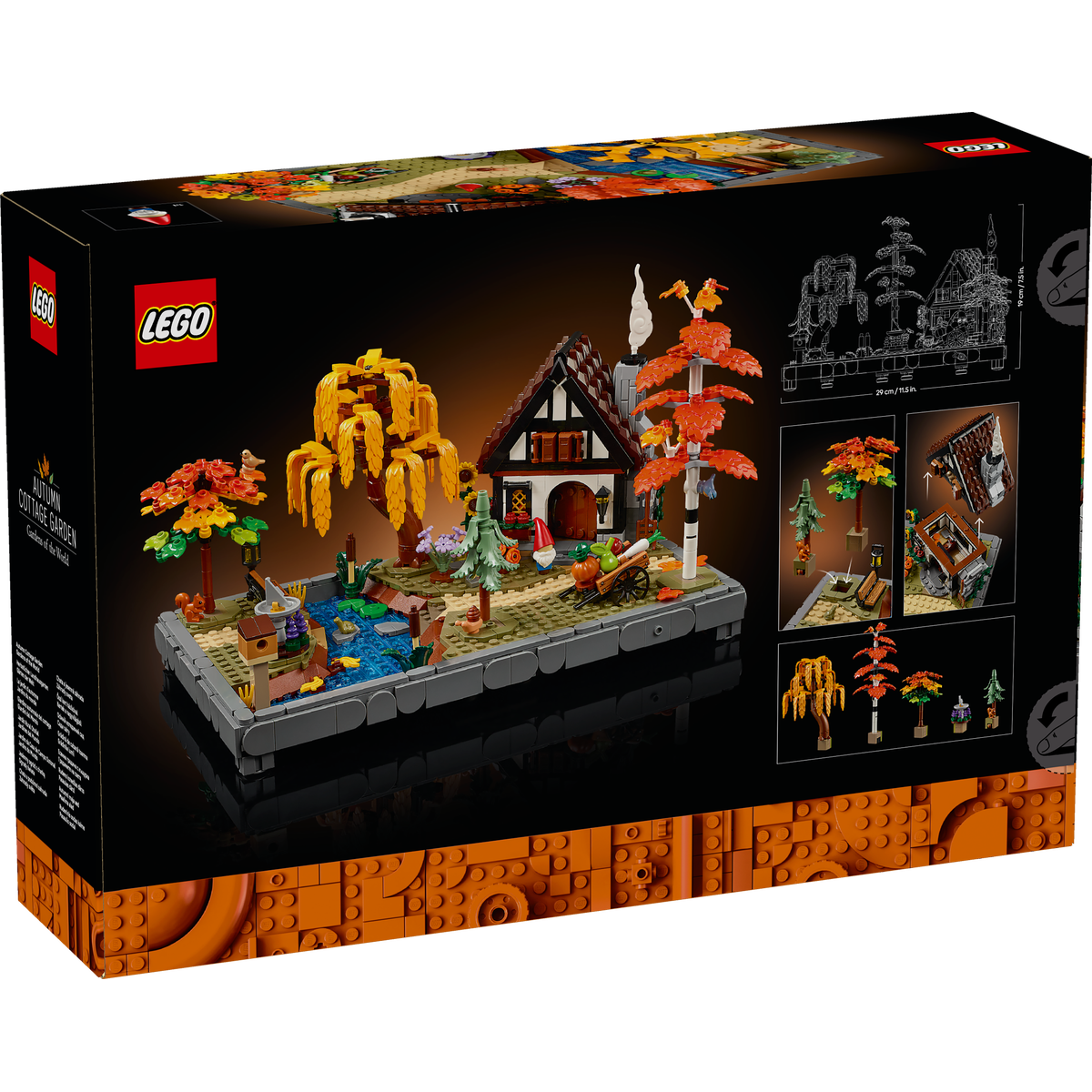 LEGO Icons Autumn Cottage Garden Model Building Kit (11372)