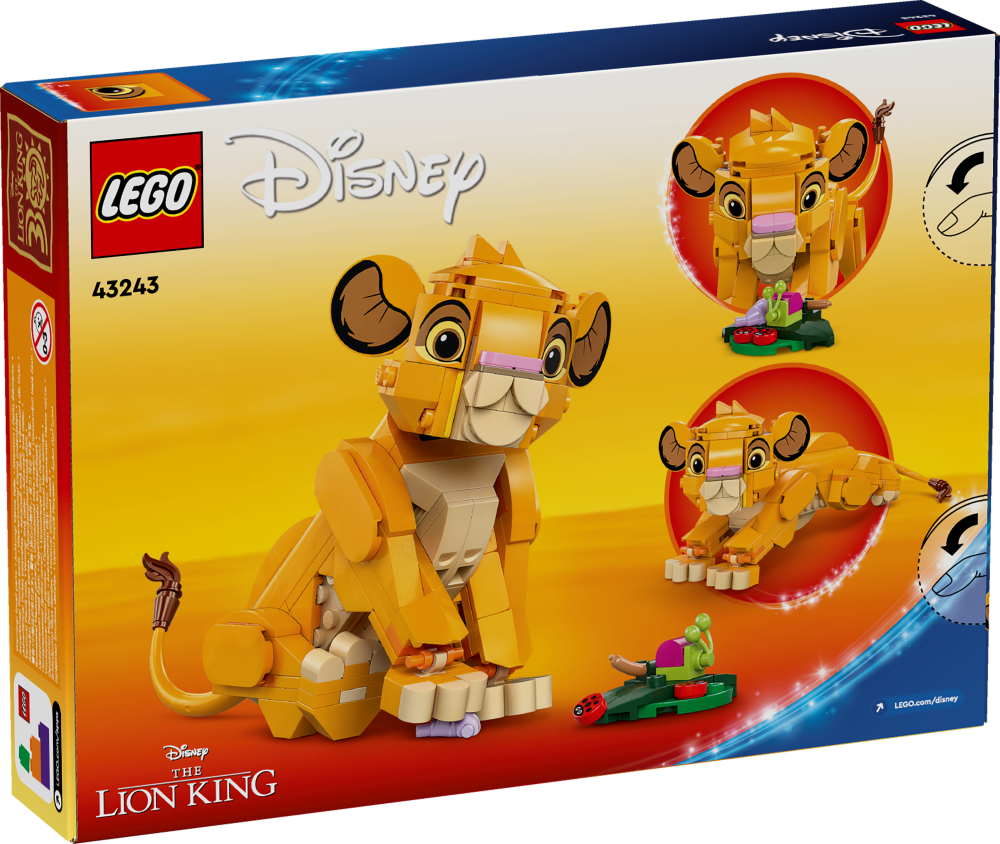 LEGO Simba the Lion King Cub 43243 Disney back of box