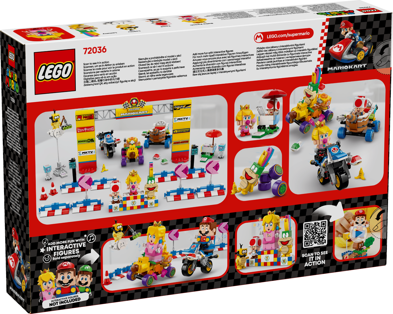 LEGO Mario Kart Baby Peach & Grand Prix Set 72036 Super Mario back of box