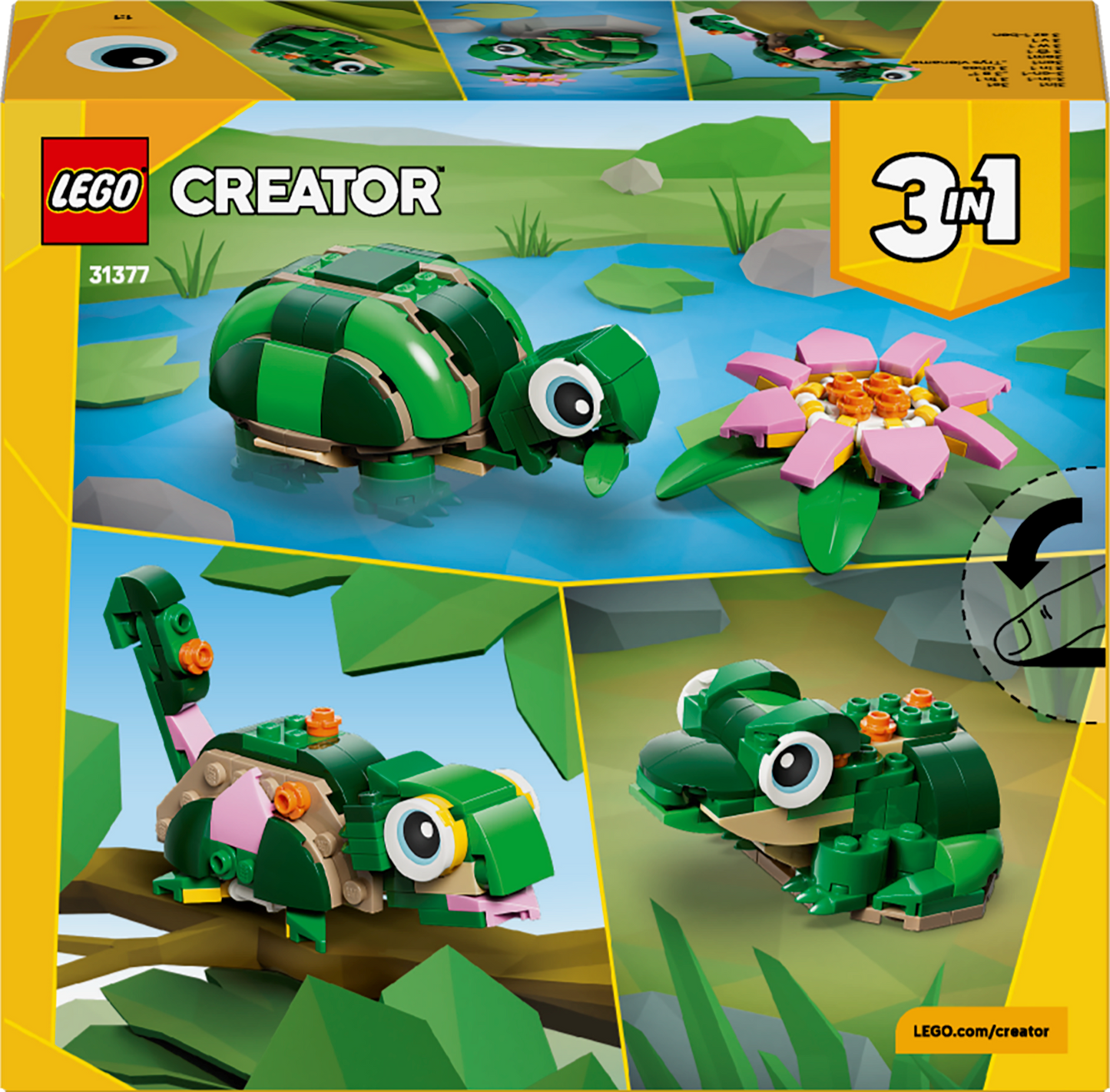 LEGO Creator 3in1: Turtle with a Water Lily Flower (31377)