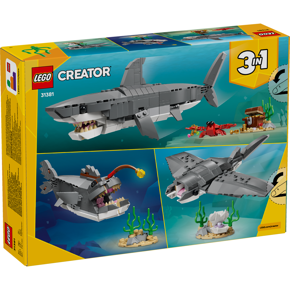 LEGO Creator Fierce Shark with a Treasure Chest Toy (31381)