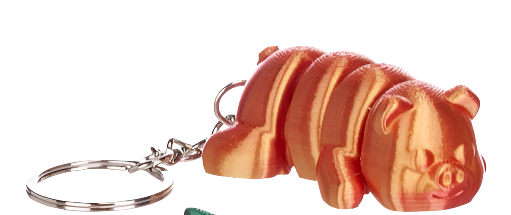 3D Sculptworx Printed Animals Keychain Asst