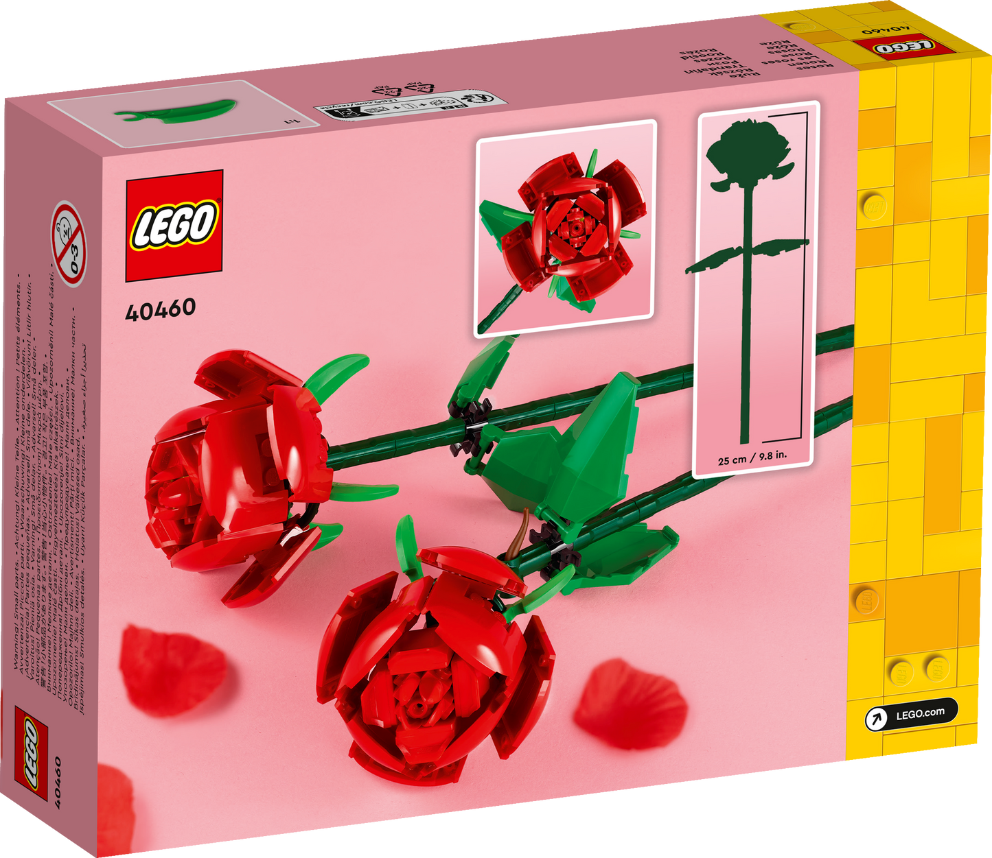 LEGO Roses 40460 Botanicals back of box image