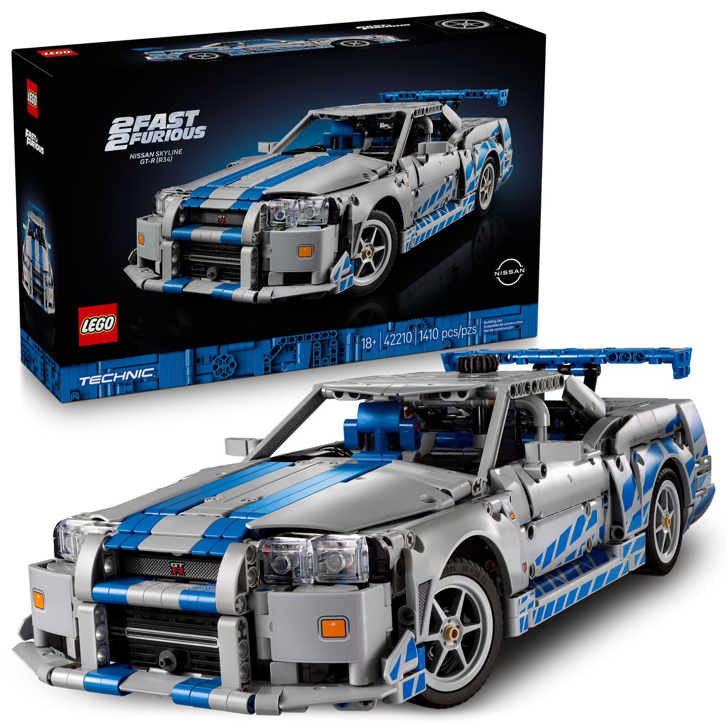 LEGO Technic | 2 Fast 2 Furious | Nissan Skyline GT-R (R34) Car (42210)