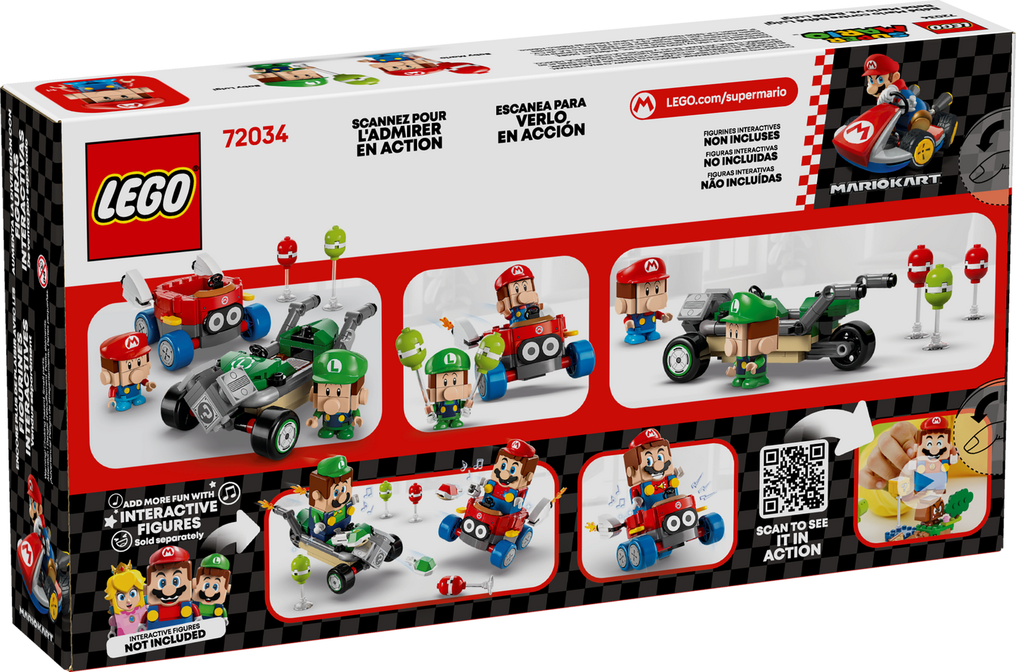 LEGO Mario Kart Baby Mario vs. Baby Luigi 72034 back of box