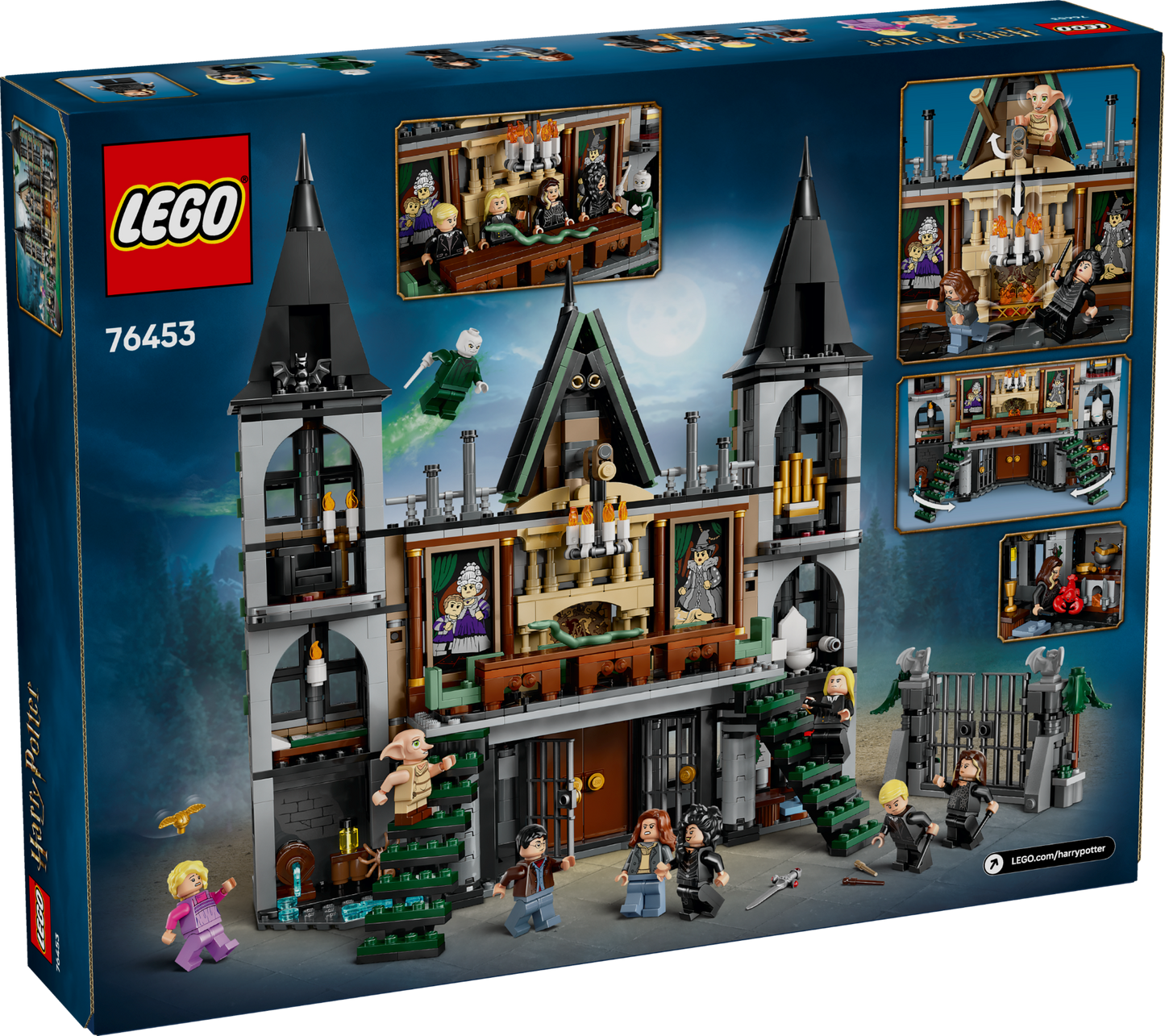 LEGO Malfoy Manor 76453 Harry Potter back of box
