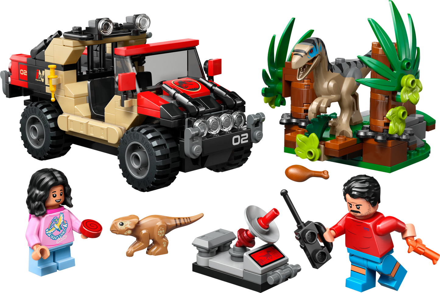 LEGO | Jurassic World Raptor Off-Road Escape Dino Toy (76972)
