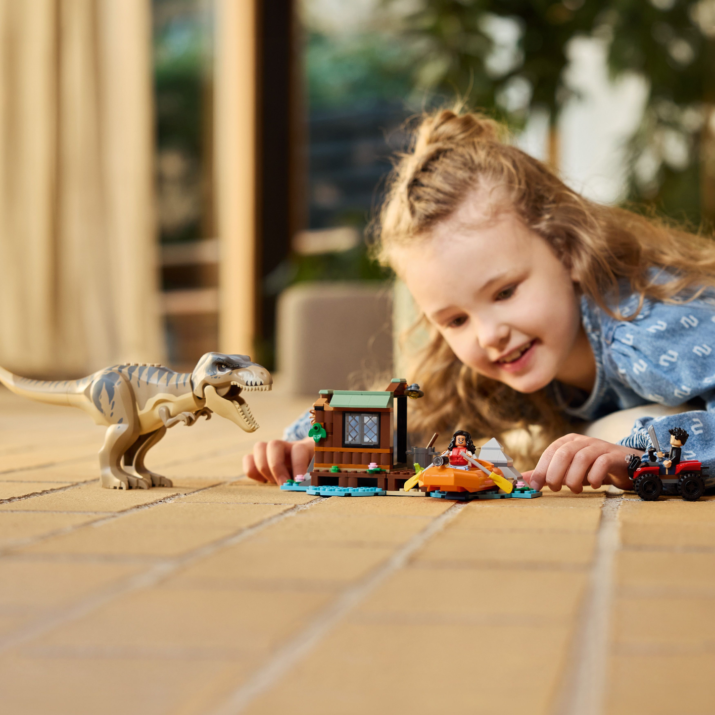 LEGO | Jurassic World T. rex River Escape, Dinosaur Toy (76975)