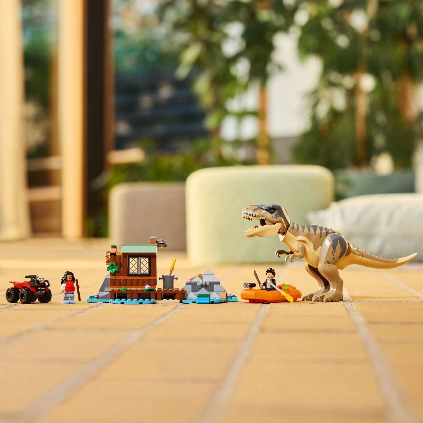 LEGO | Jurassic World T. rex River Escape, Dinosaur Toy (76975)