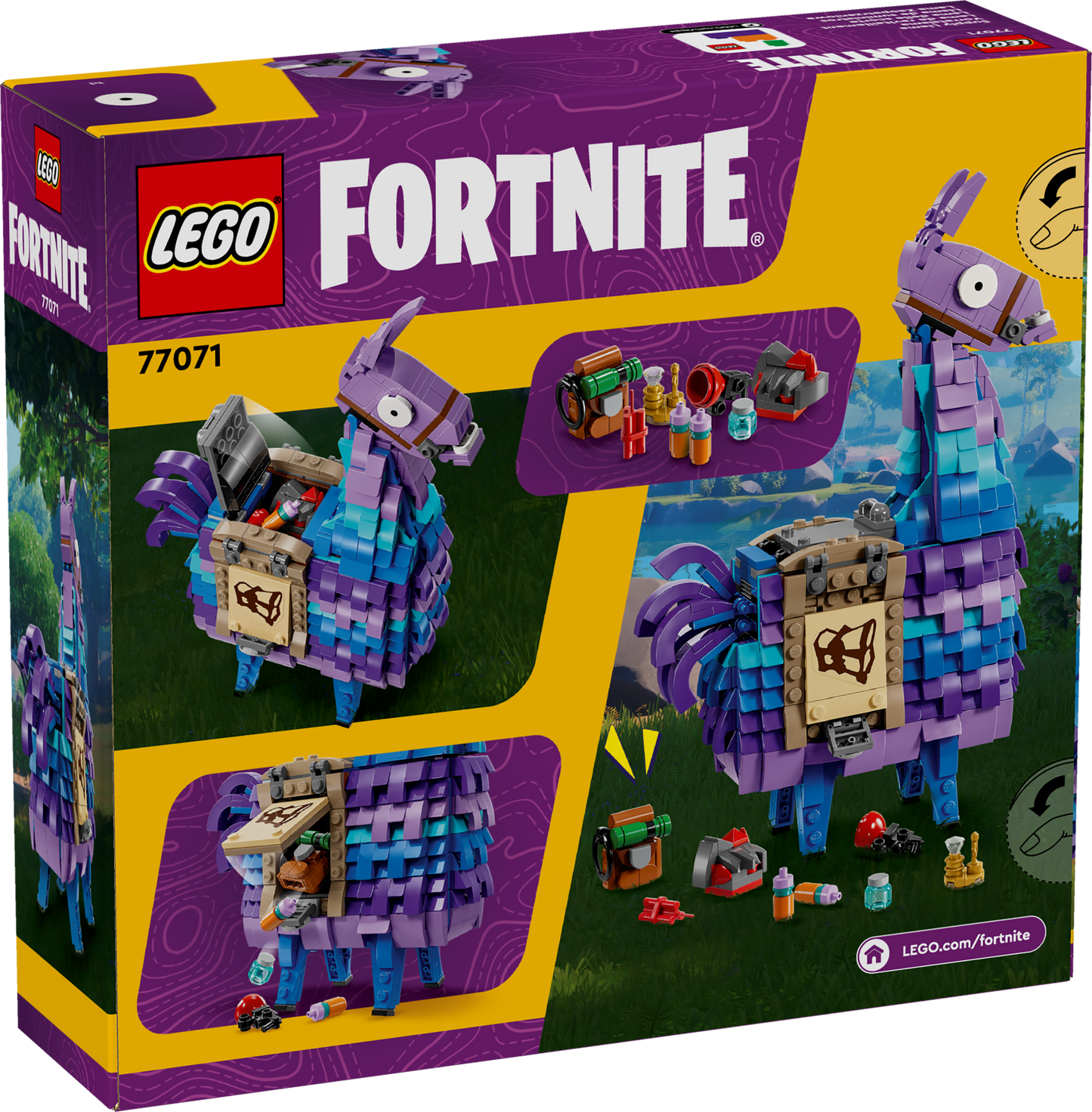 LEGO Fortnite Supply Llama 77071 back of box