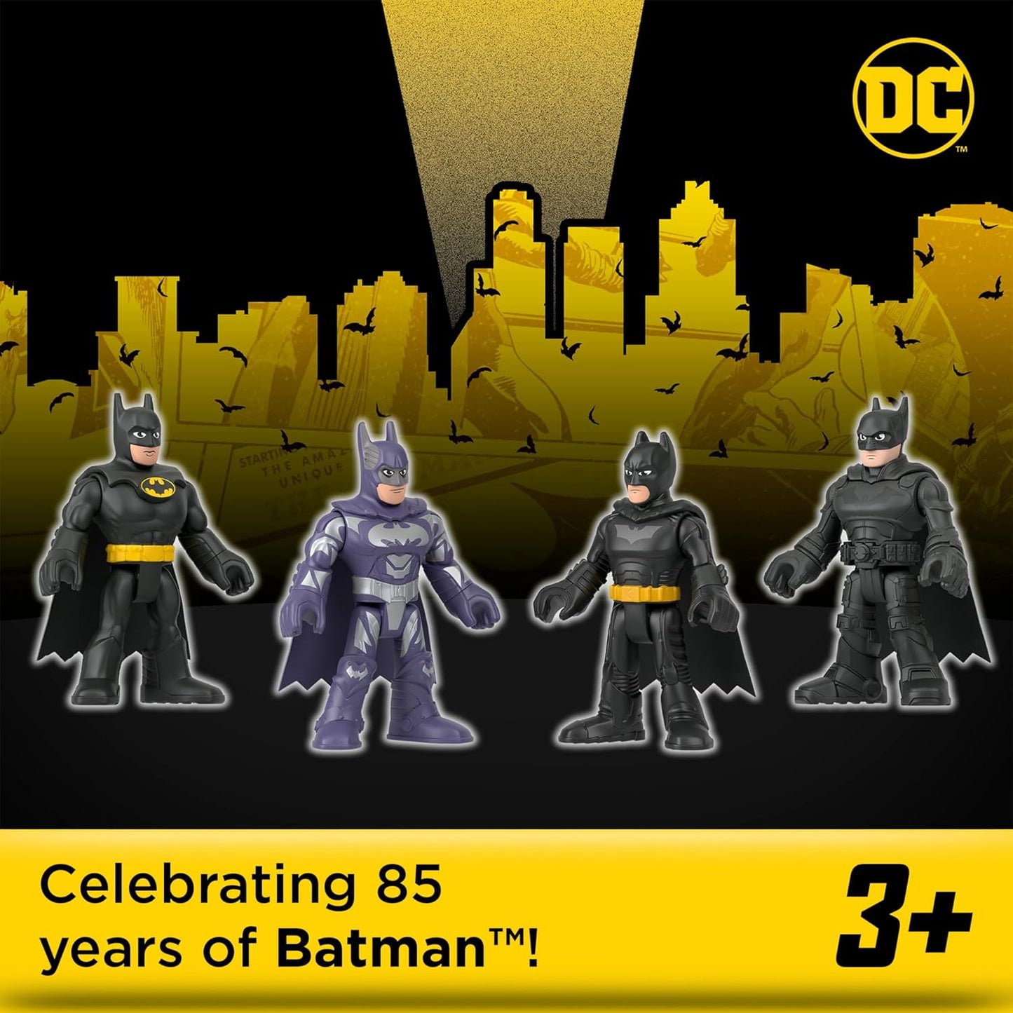 Fisher-Price Imaginext DC Super Friends Batman Toys 85th Anniversary 4 Pack