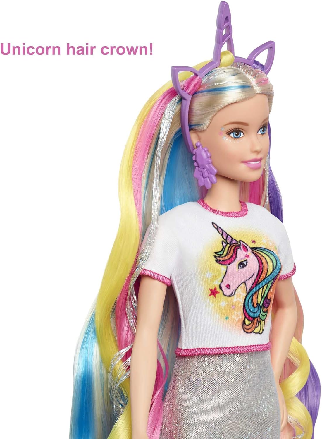 Mattel Barbie Fantasy Hair Doll with Mermaid & Unicorn Looks (GHN04)