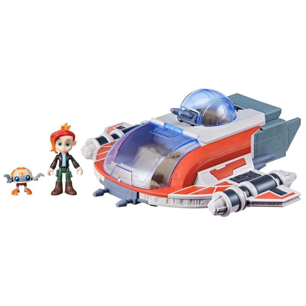 The Crimson Firehawk Ship & Action Figures 17" Star Wars Young Jedi Adventures