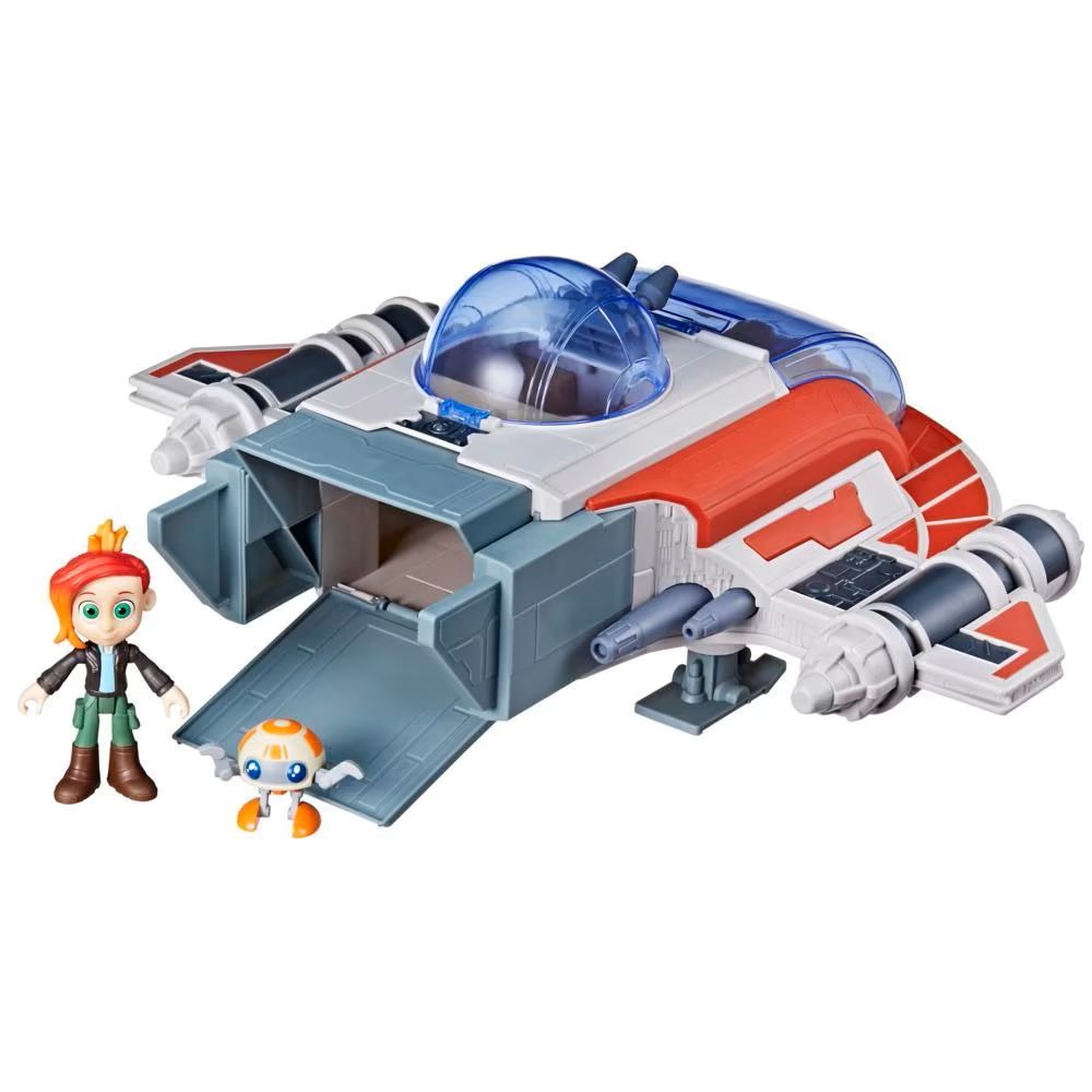 The Crimson Firehawk Ship & Action Figures 17" Star Wars Young Jedi Adventures