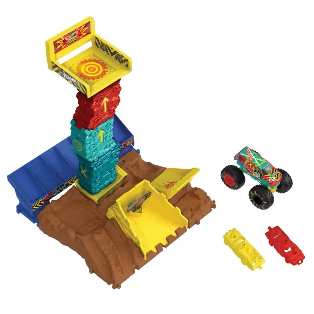 Hot Wheels Monster Trucks Arena Smashers Demo Derby Car Jump Challenge (HNB94)