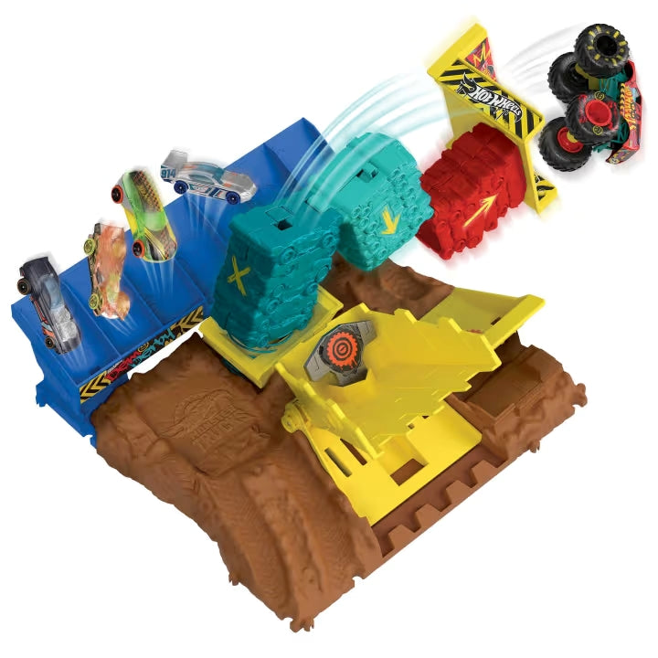 Hot Wheels Monster Trucks Arena Smashers Demo Derby Car Jump Challenge (HNB94)
