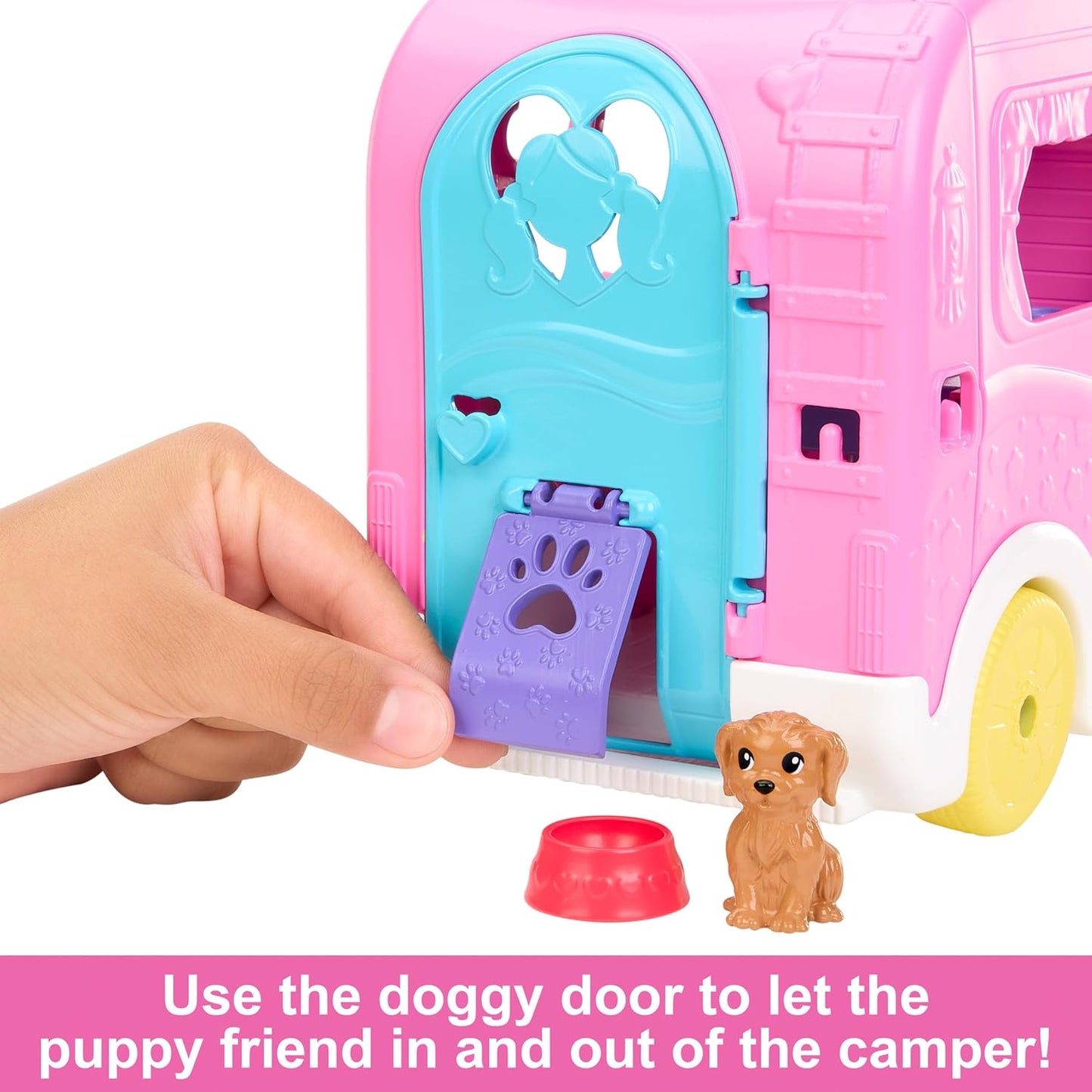 Barbie Camper, Chelsea 2-in-1 Playset with Small Doll (HNH90)