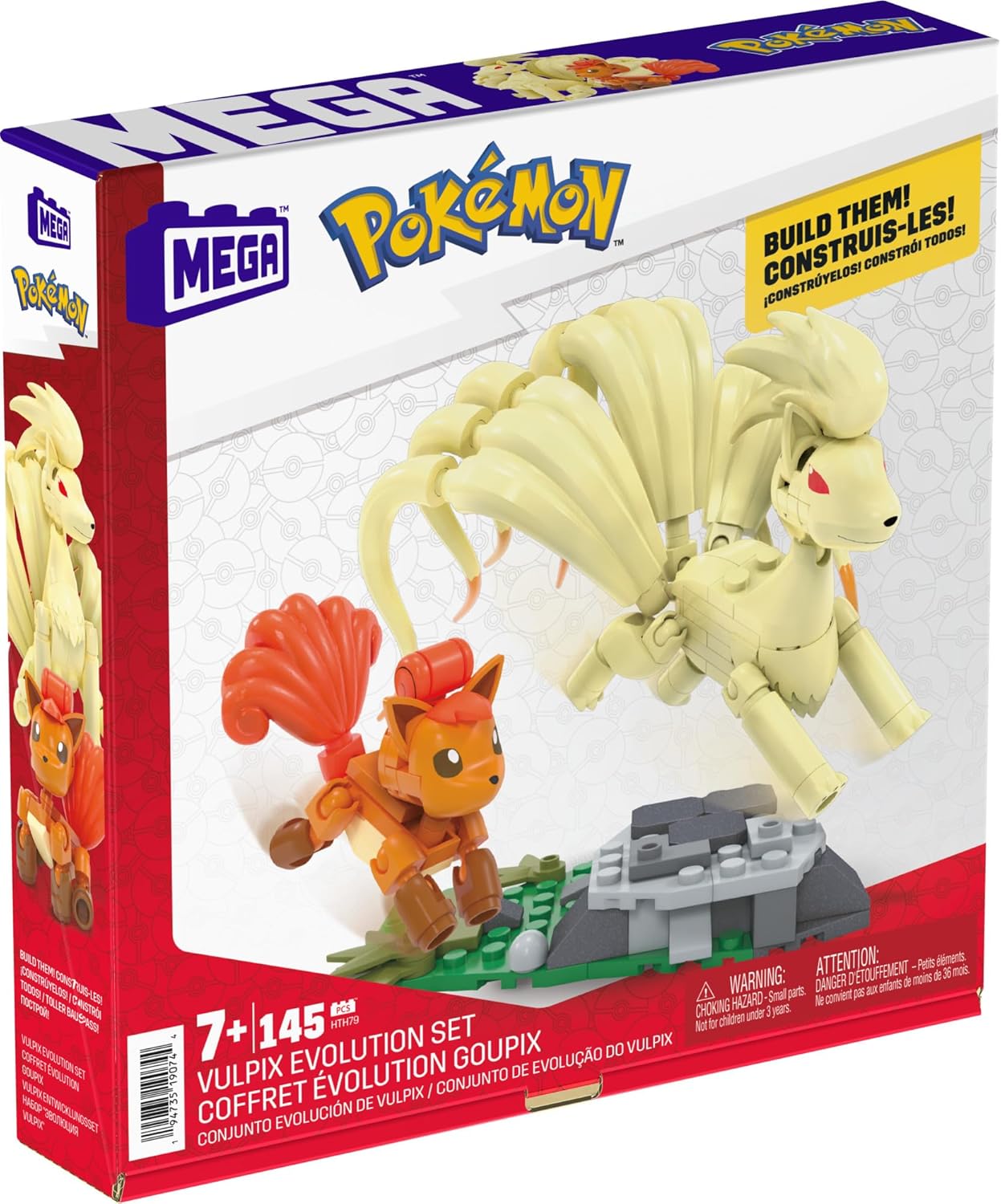 MEGA Pokémon Action Figure Building Toys, Vulpix Evolution (HTH79)