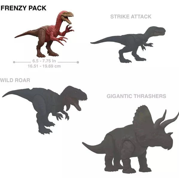 Jurassic World Rebirth Danger Frenzy Pack Toy Dinosaurs Assortment (JGB72)