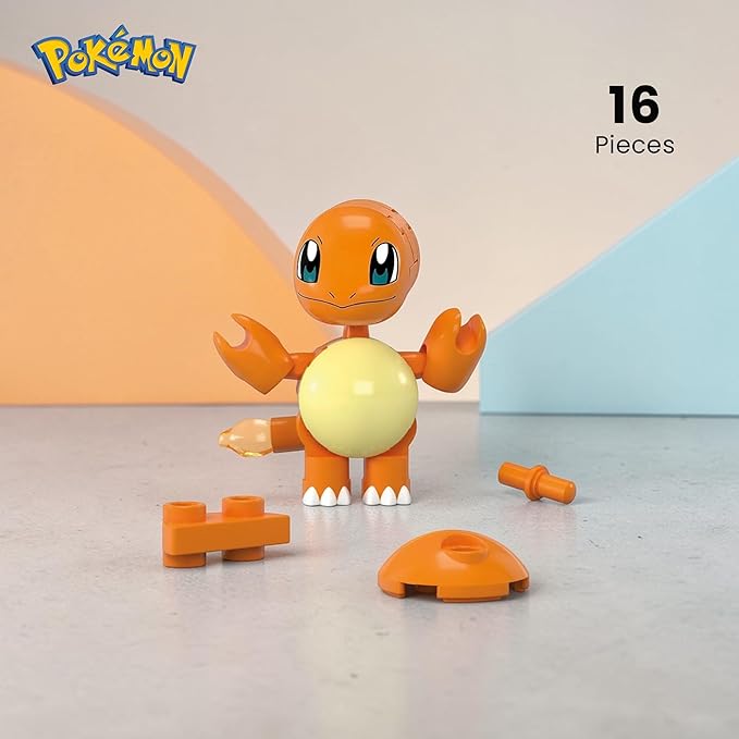 Pokemon Mega Construx Poke Ball 16-Piece Building Set | Charmander
