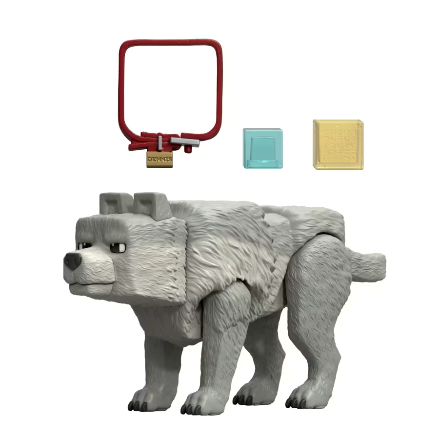 Minecraft: Dennis The Wolf Action Figure & Accessories (4-Inch)