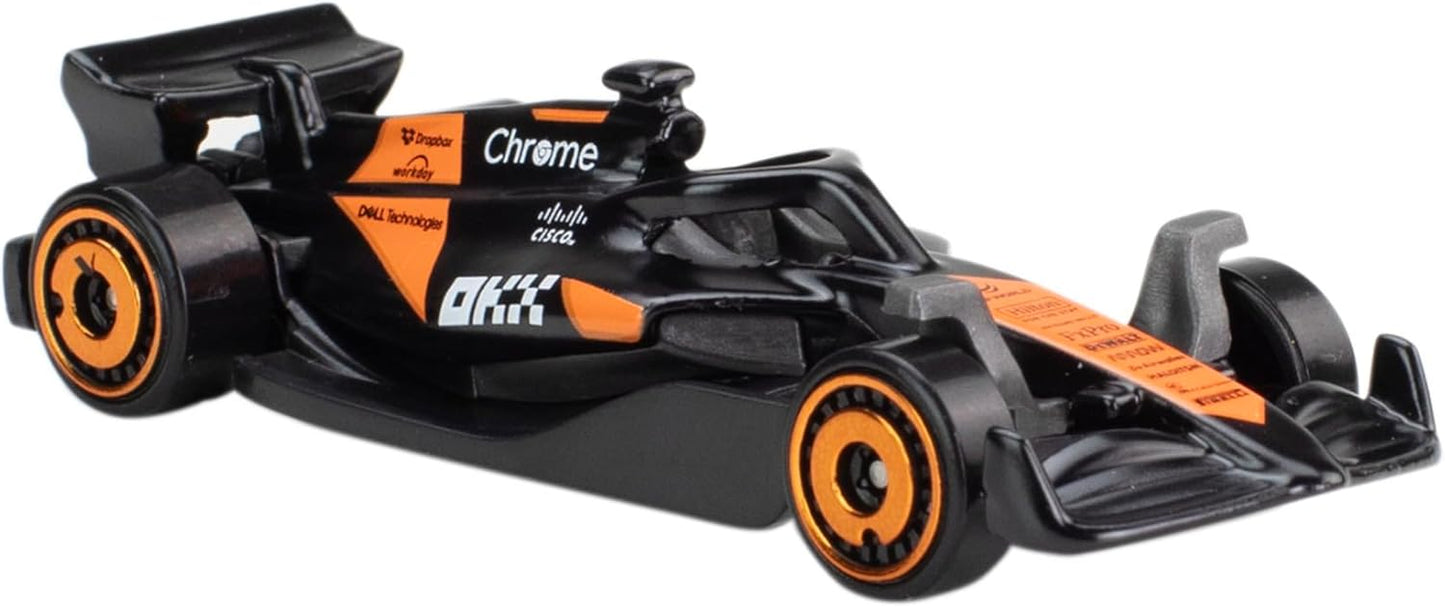 Hot Wheels Toy Cars Formula 1 5-Pack, Set of 5 1:64 Scale Die-Cast Vehicles Featuring F1 Racing Team Decos, Collectible Race Cars, JGF58