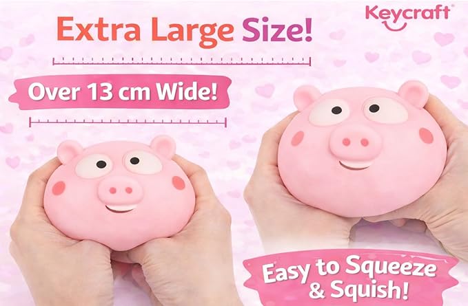 Jumbo Squishy Pig Slow-Rise Sensory Toy – Extra Large Squeeze Stress Toy