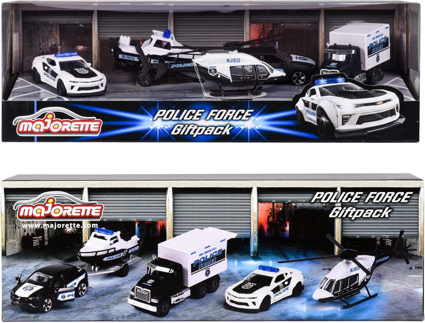 Majorette Police Force Pack 4 Cars Set - Scale 1:64