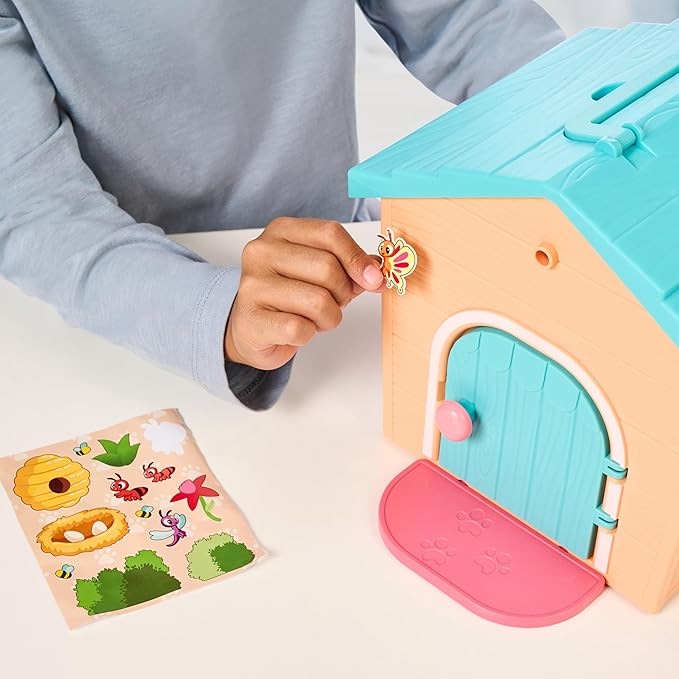 Little Live Pets My Puppy's Home Minis - Teal & Orange Home Plush Toy Puppy and Kennel Playset Surprise Reveal! Build Your Puppy's Home, Name Your Puppy and SURPRISE! Puppy Appears!