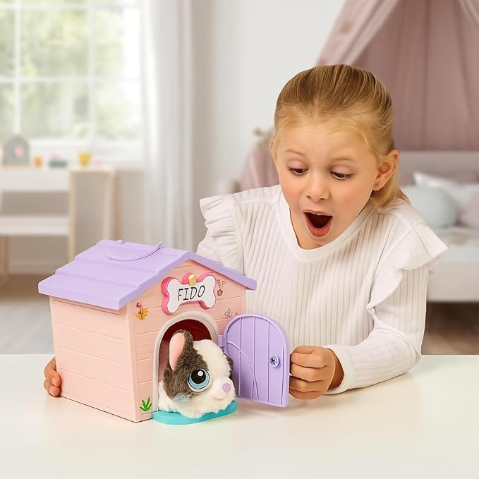 Little Live Pets Pink & Purple Home - My Puppy's Home Minis Plush Toy and Kennel Playset Surprise Reveal!