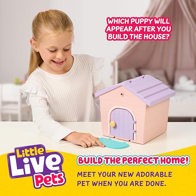 Little Live Pets Pink & Purple Home - My Puppy's Home Minis Plush Toy and Kennel Playset Surprise Reveal!