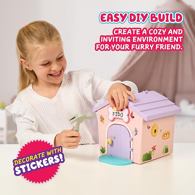 Little Live Pets Pink & Purple Home - My Puppy's Home Minis Plush Toy and Kennel Playset Surprise Reveal!