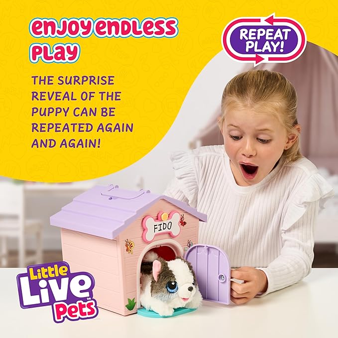 Little Live Pets Pink & Purple Home - My Puppy's Home Minis Plush Toy and Kennel Playset Surprise Reveal!