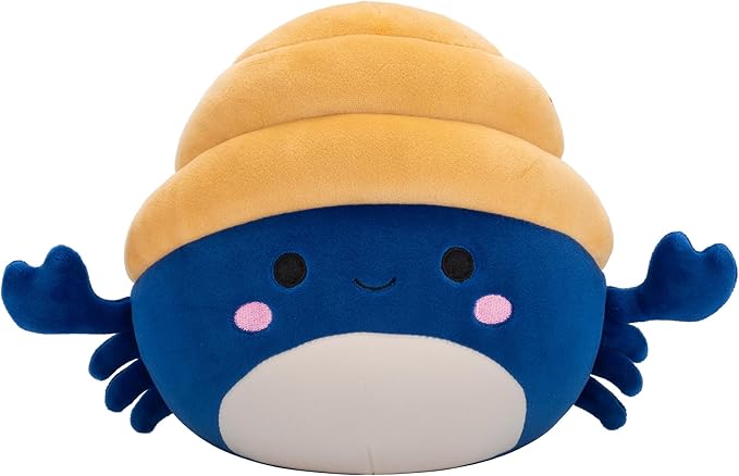 Squishmallow Lenore Blue & Tan Hermit Crab BNWT Squishmallows Plush 7.5 inch