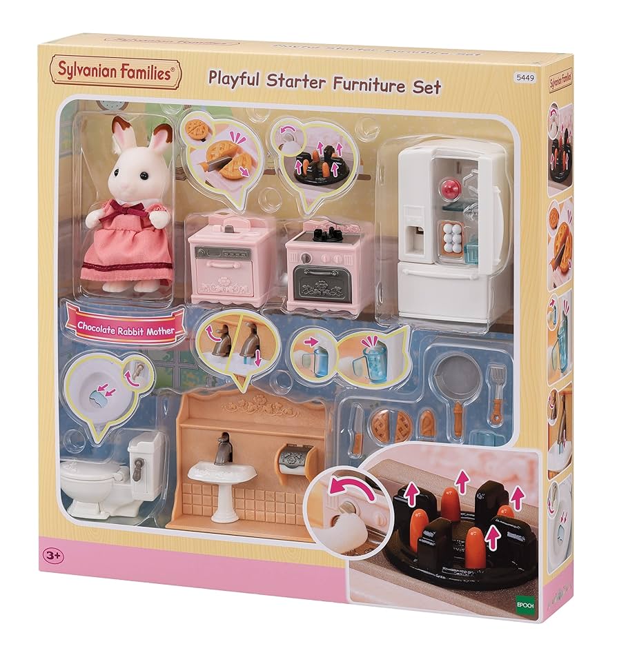 Sylvanian Families Playful Starter Furniture Set - dollhouse playset 5449