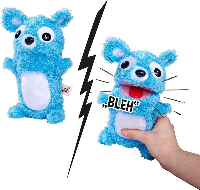 SCREAMERZ Prank Plush - Babbling Bear 30cm Interactive Plush (Blue Bear)