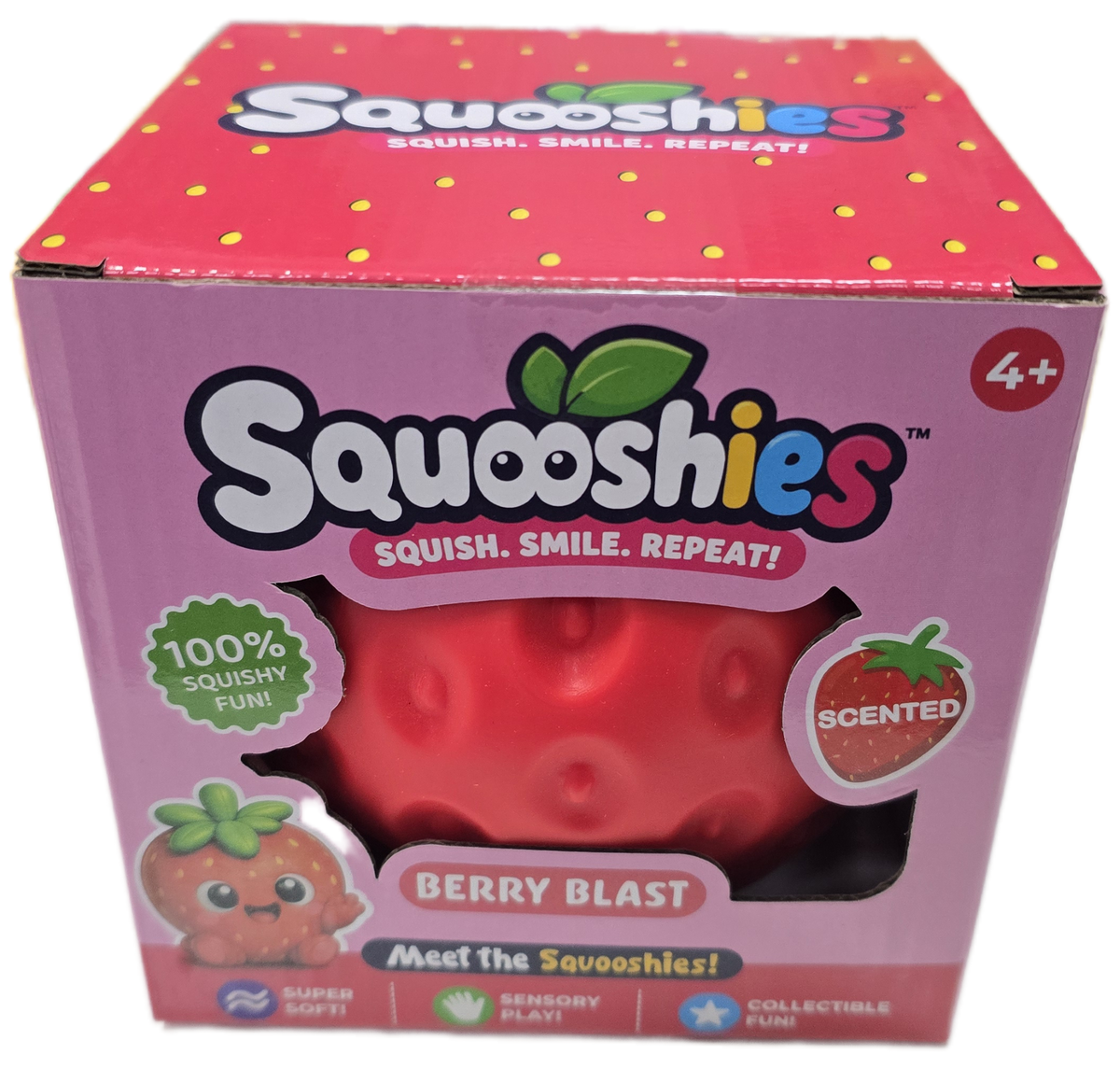 Squooshies - Berry Blast (Strawberry) Scented Squishy, Single Pack