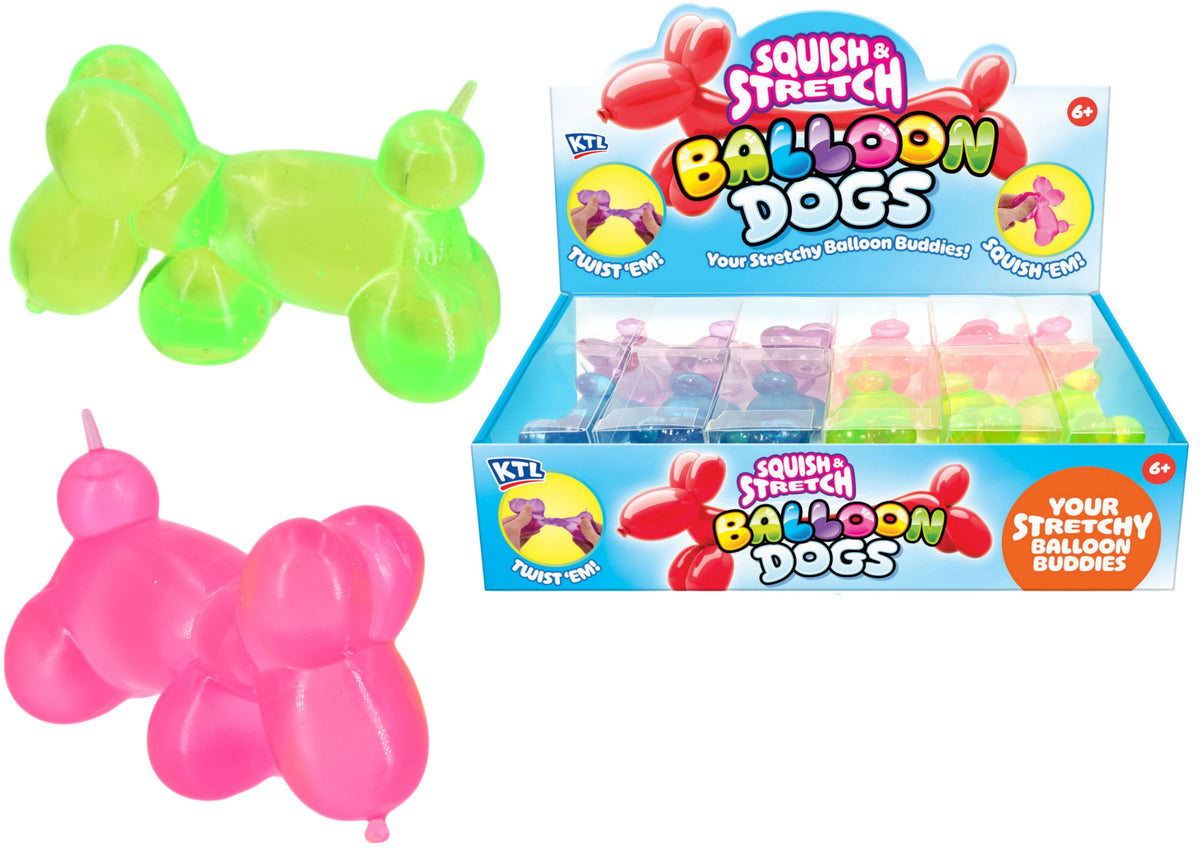 Squish & Stretch Balloon Dogs - Stress Relief Fidget Toy For Kids
