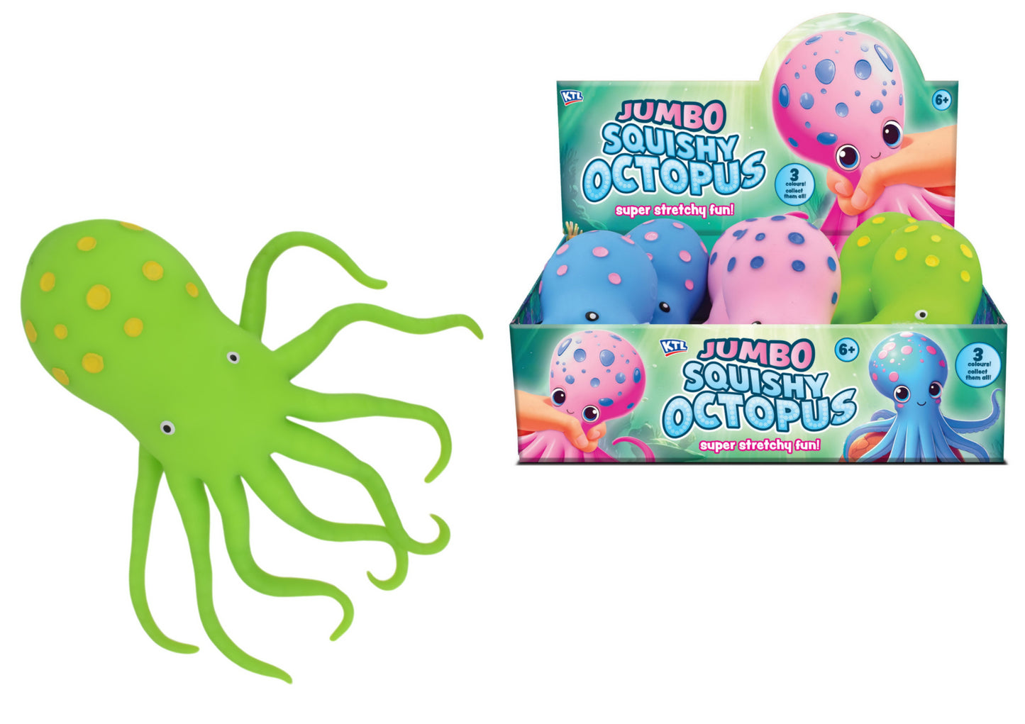 KTL Jumbo Squishy Octopus (3 Colours)