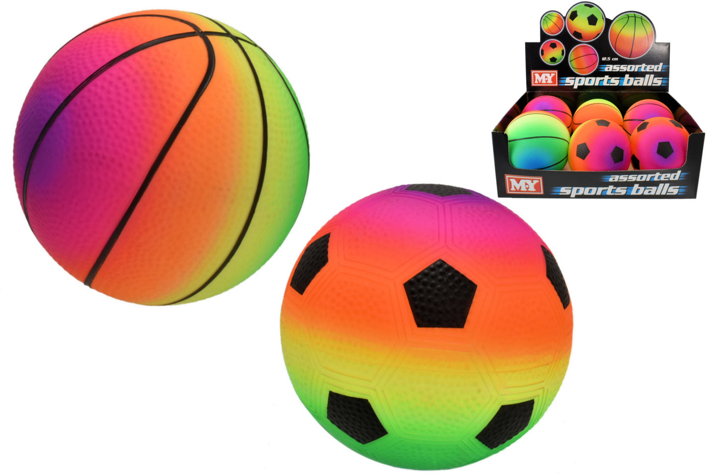 M.Y 5 inch Pvc Fluorescent Inflated Sport Ball - 1 Single