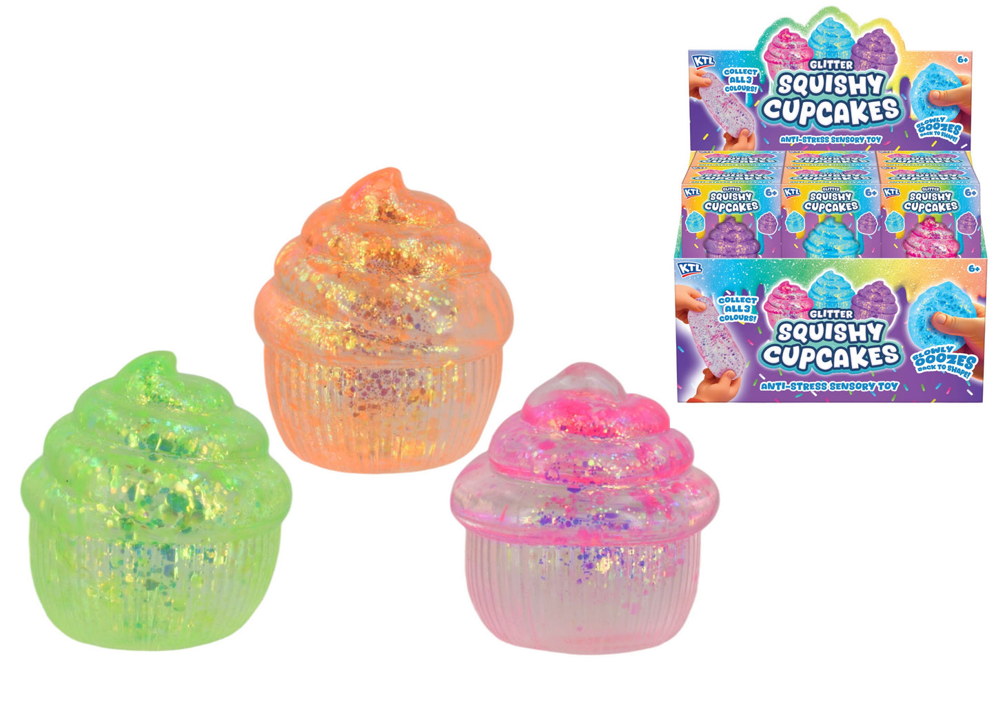 KTL Squishy Glitter Maltose CupCakes - Single Pack