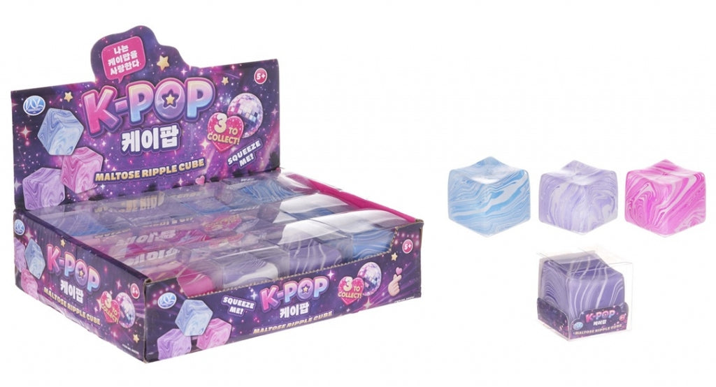 K-Pop Squishy - Maltose Ripple Cube, Single Pack