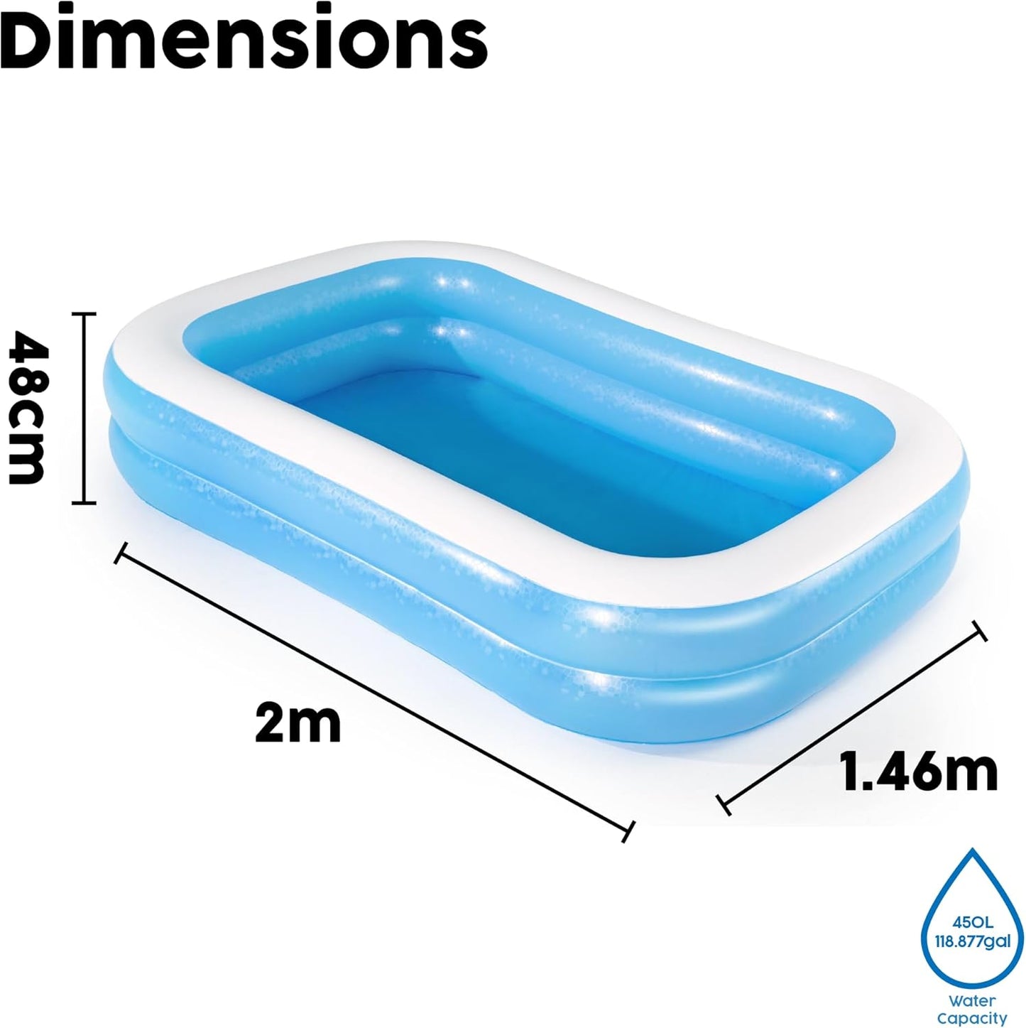 Bestway Family Blue Rectangle Pool
