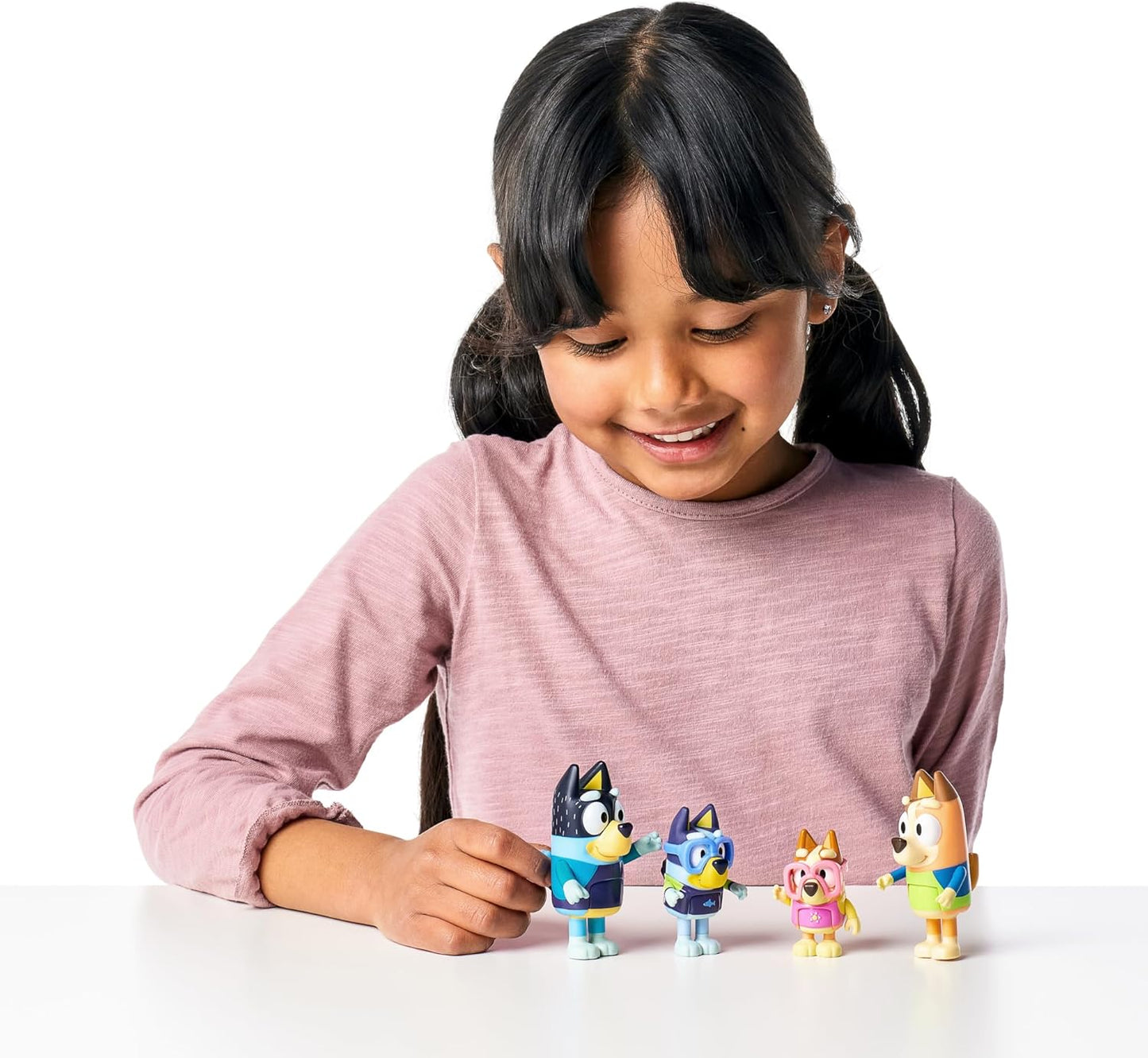 Bluey Figure 4-Pack, Family Beach Day 2.5-3 Inch