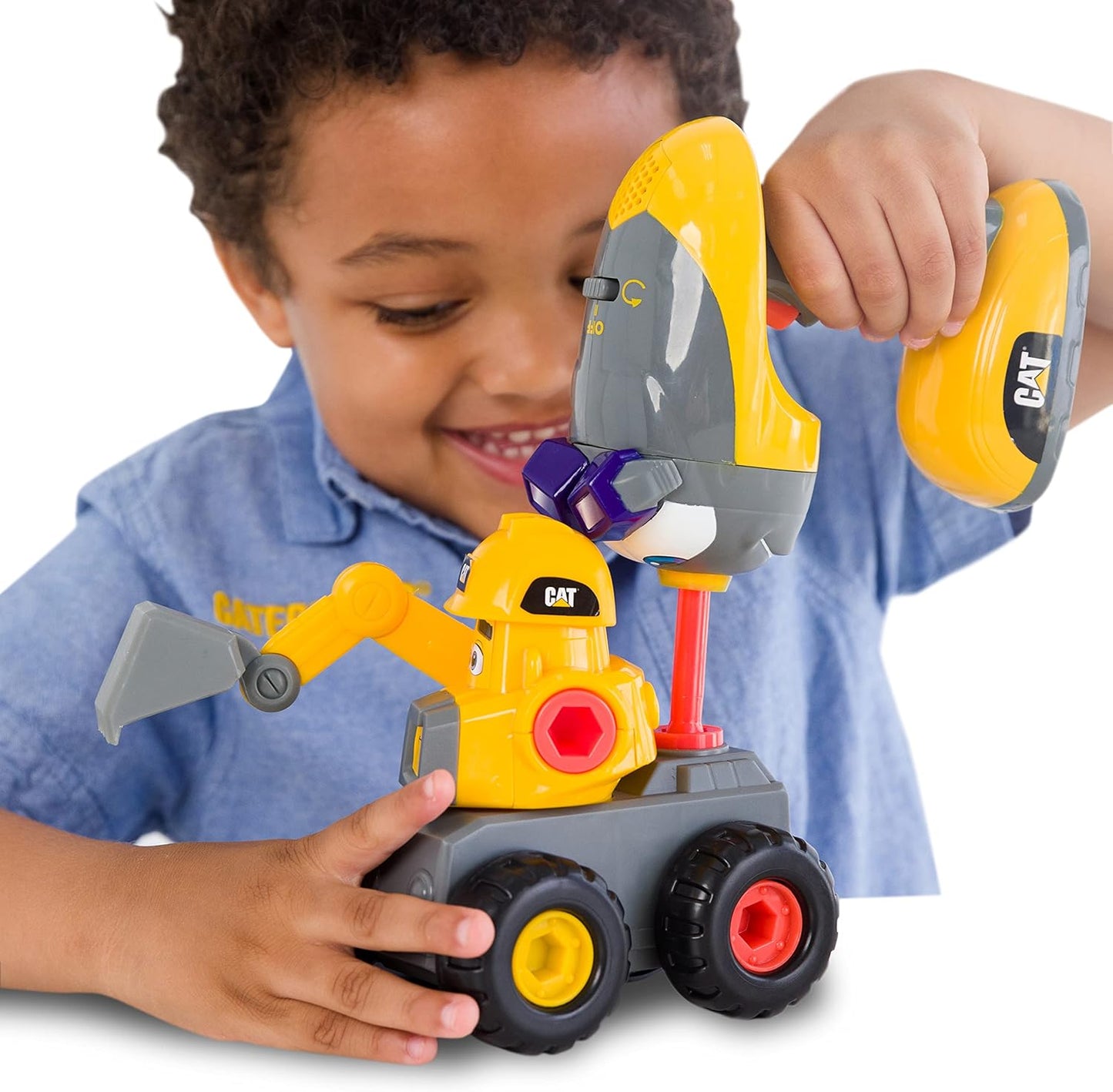CAT Construction Jr. Crew Fix-It Fleet Toy Excavator
