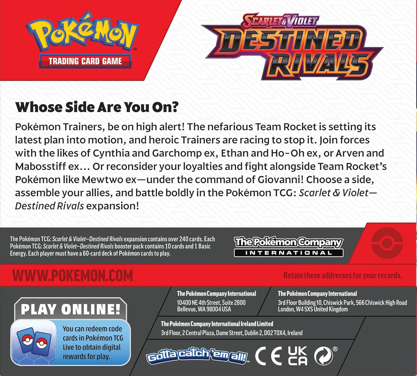 Pokemon TCG: Scarlet & Violet - Destined Rivals Single Booster Pack