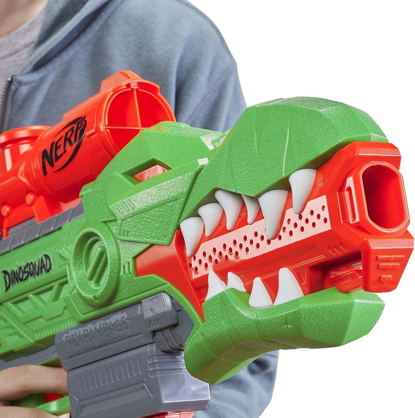 Nerf DinoSquad Rex-Rampage Motorised Dart Blaster, T-Rex Dinosaur Design